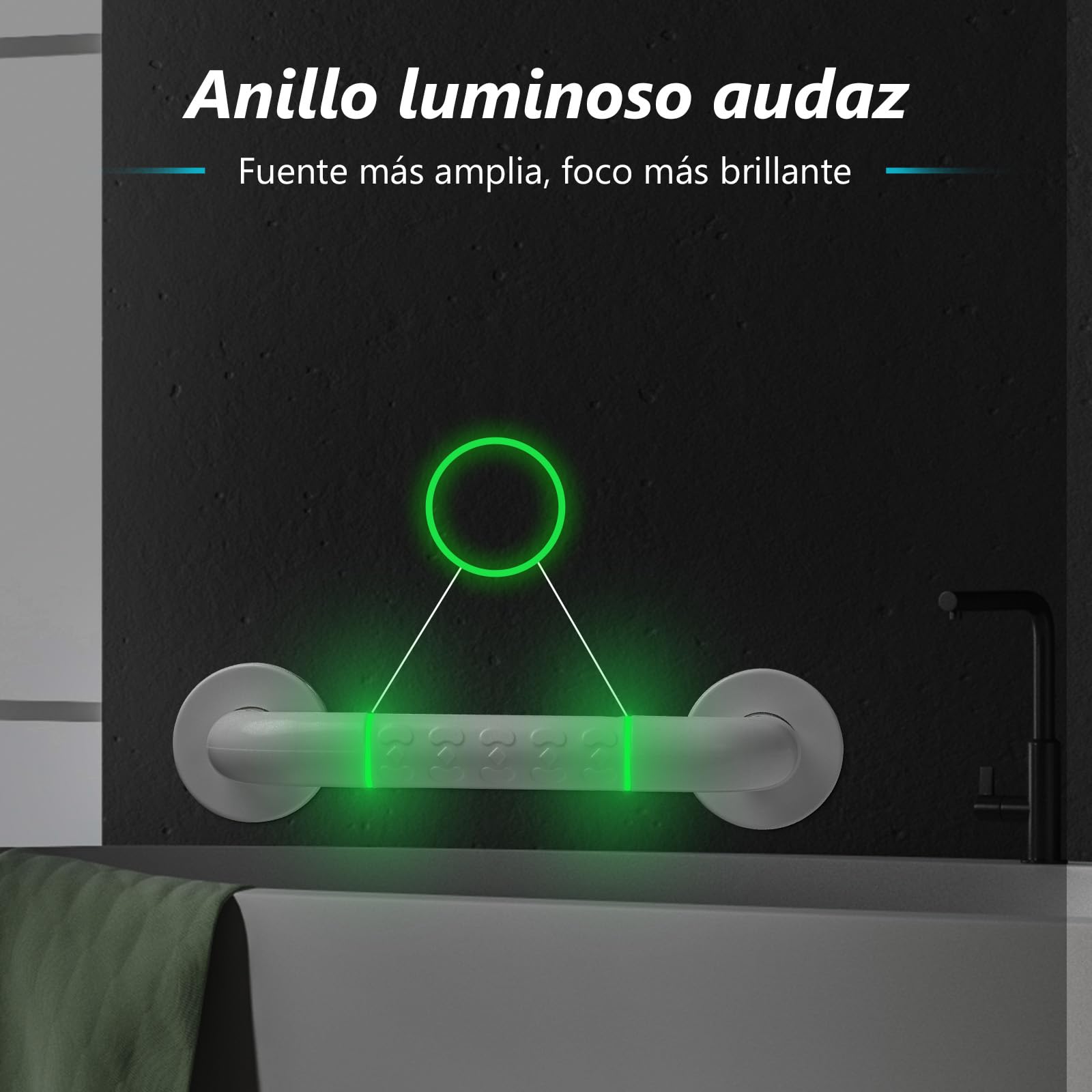 2 Piezas 30cm Agarraderas Baño - Agarrador Ducha Personas Mayores, Niños y minusvalido, Antideslizante Asidero, Acero Inoxidable Barra