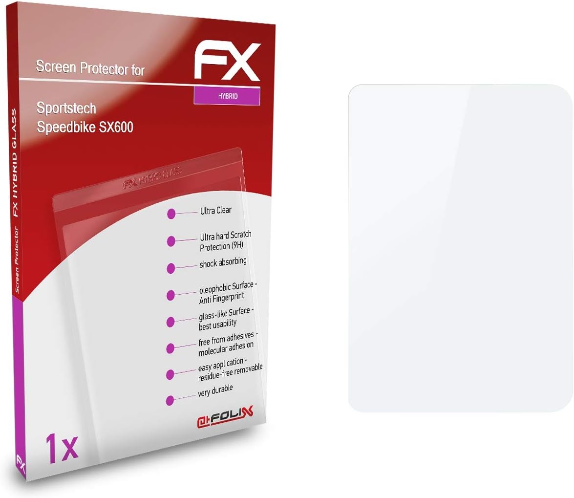 Plastic Glass Protective Film compatible with Sportstech Speedbike SX600 Glass Protector, 9H Hybrid-Glass FX Screen Protector