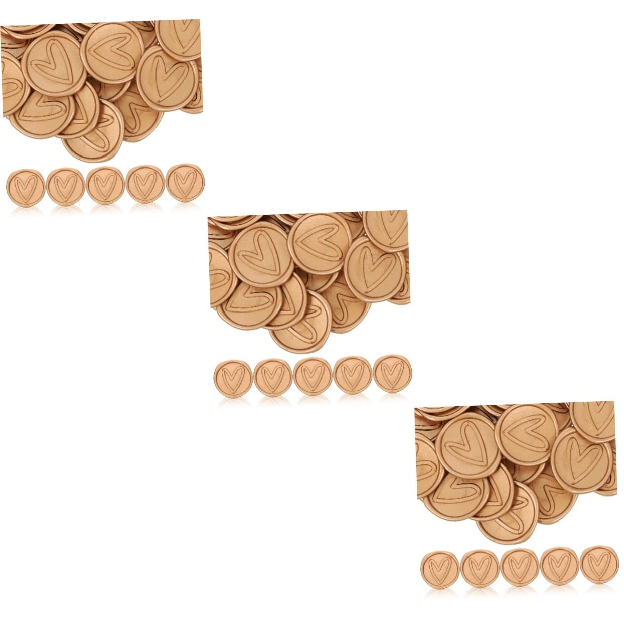 3 Sets Elegante Herz-wachssiegelaufkleber Selbstklebende Siegelstempel Für Umschläge Geburtstagskarten 50 Stück * 3