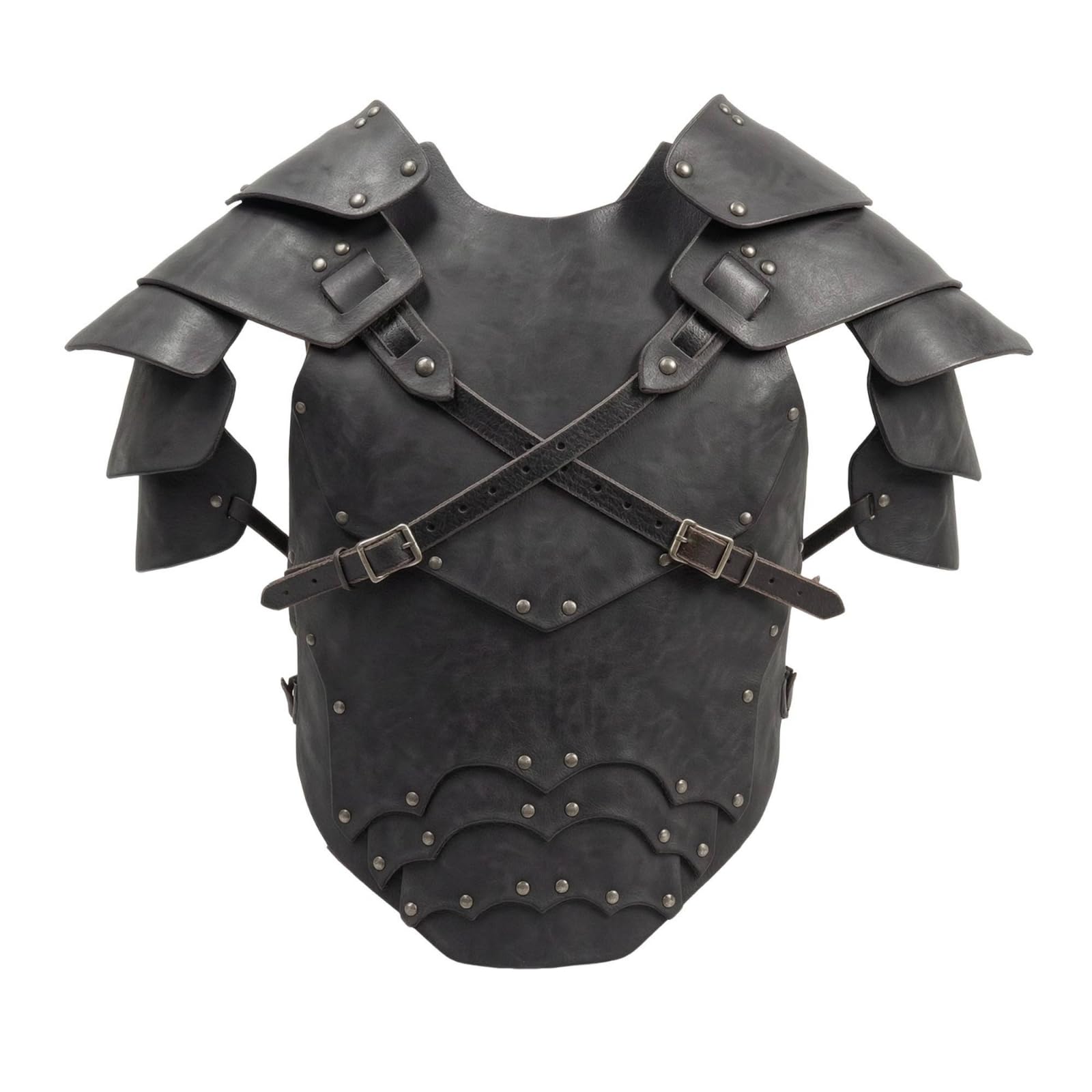 Gralara Corazza da Cosplay Fantasy Armatura Medievale Vichingo Armatura con Spallacci per Rievocatori