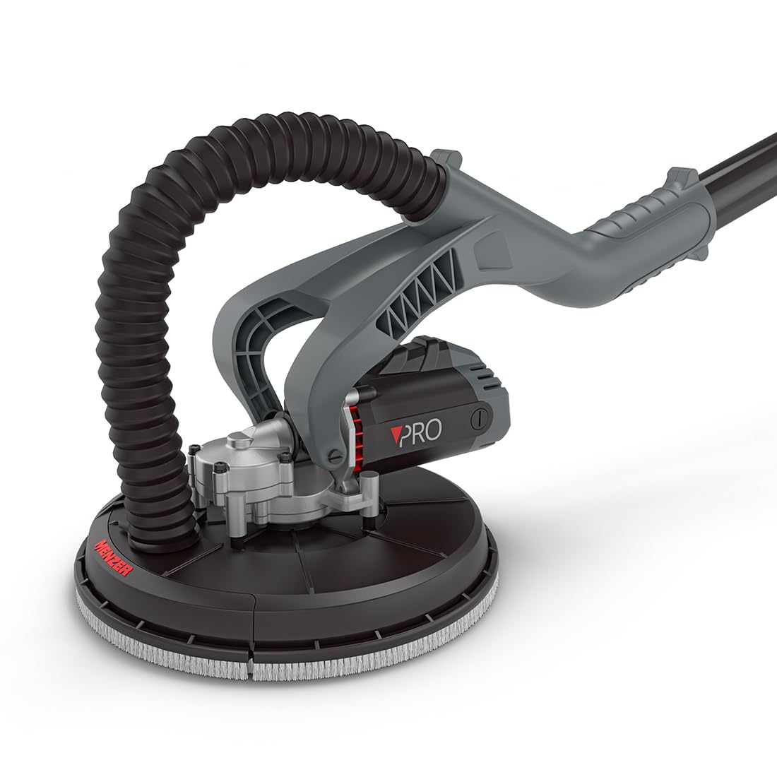MENZER Levigatrice a Collo Lungo LHS 225 PRO VARIO con Tecnica Telescopica, per una Levigatura Quasi Priva di Polvere, incluso Set di Dischi Abrasivi