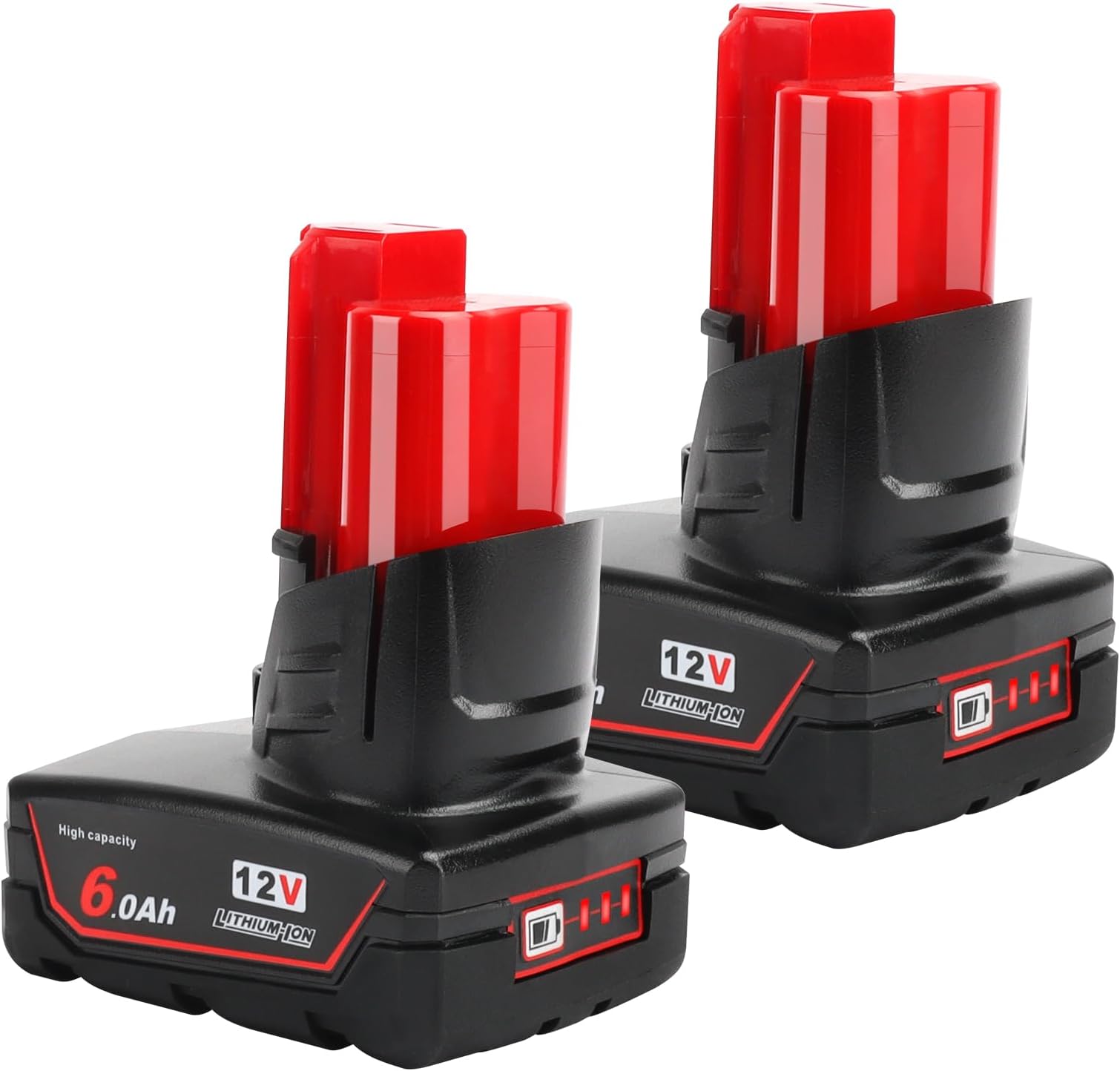 Power Elektro 2 Pack M12 12V 6.0Ah Replacement Battery Compatible with Milwaukee M12 Lithium-ion Battery 48-11-2411 48-11-2440 48-11-2402 Milwaukee M12 XC Cordless Tools…
