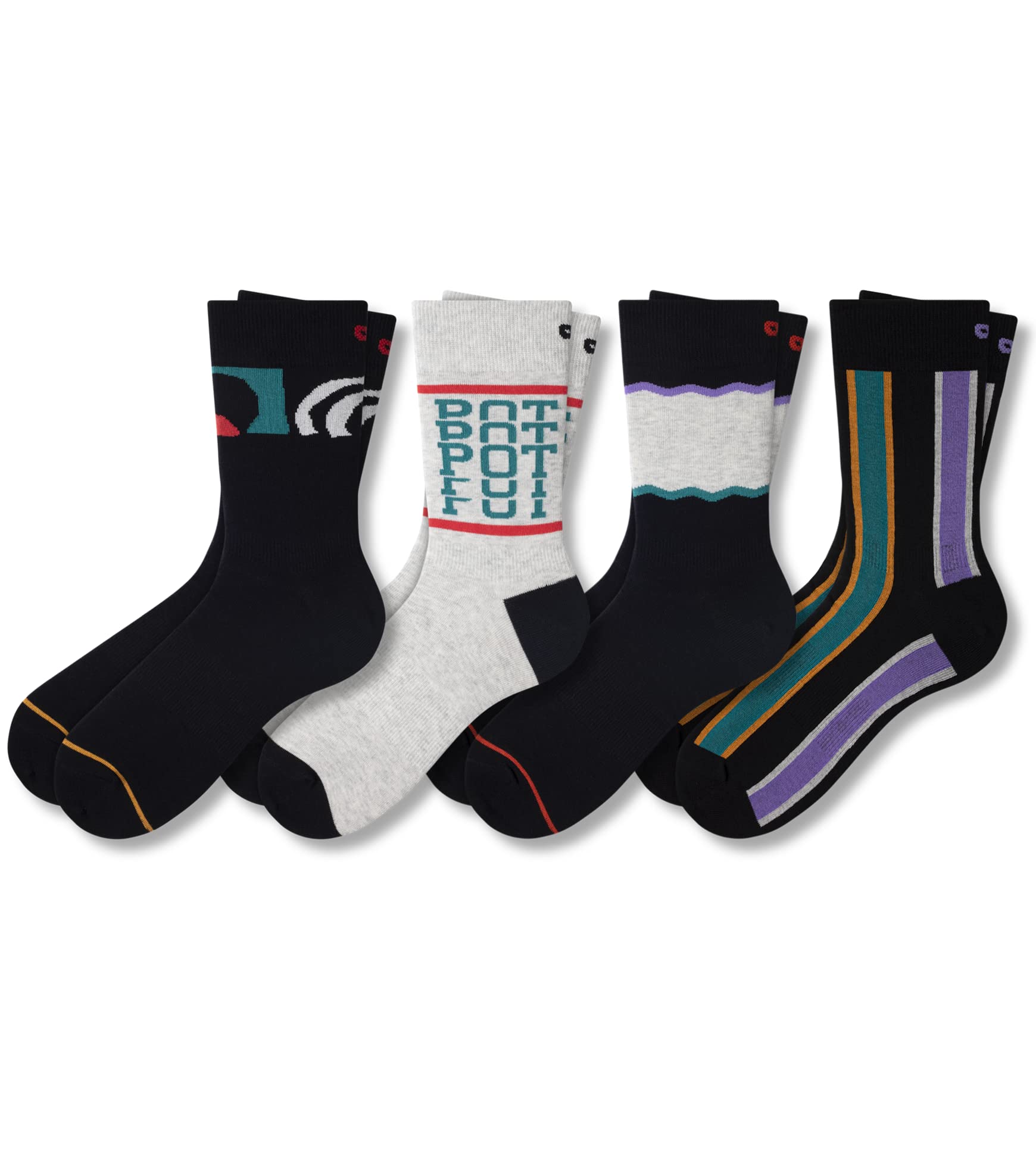 Pair of ThievesPatterned Men’s Crew Socks, 4 Pack Uber Comfy Casual Socks for Men, AMZ Exclusive