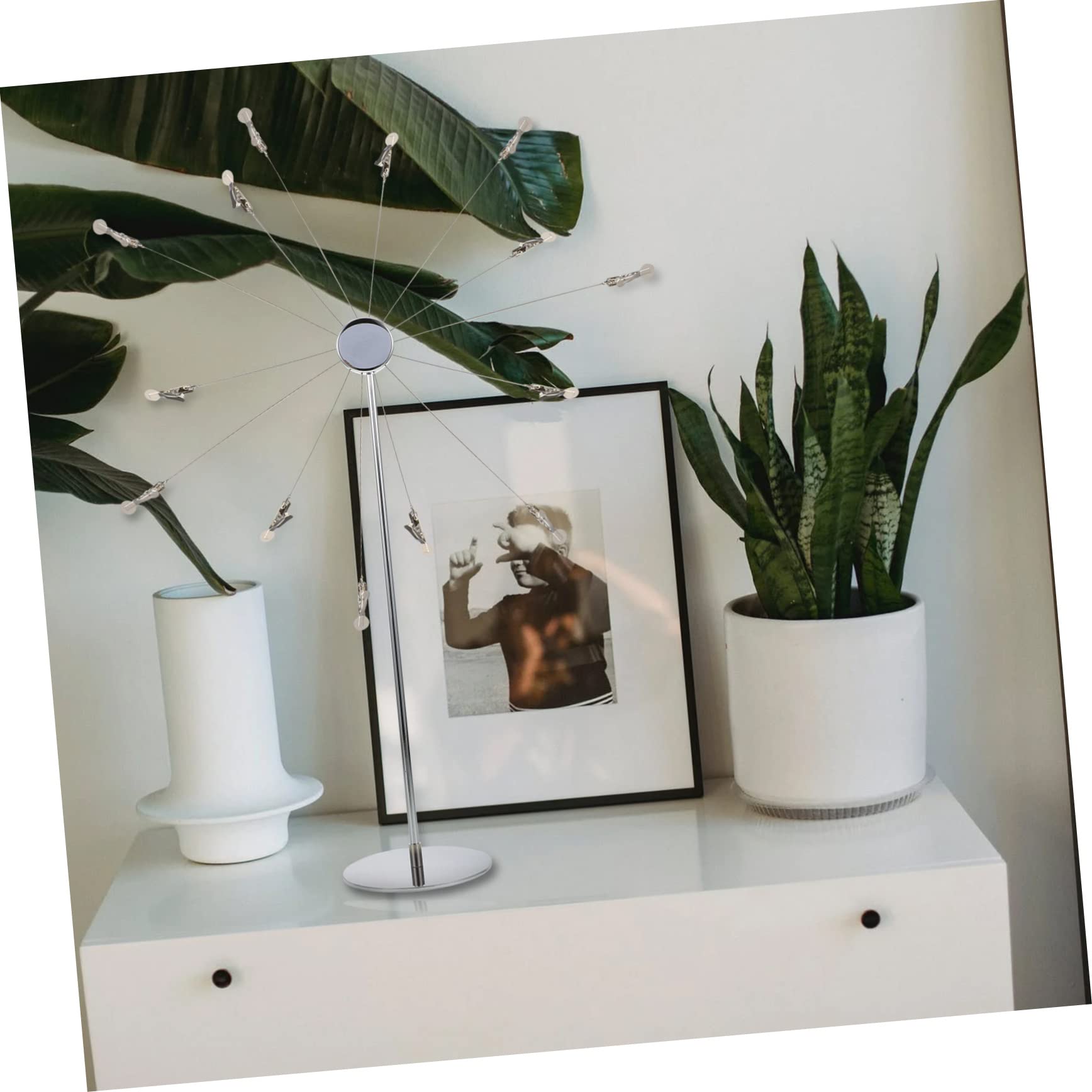 Sky Wheel Support photo créatif avec clips durable décoration bureau Argenté