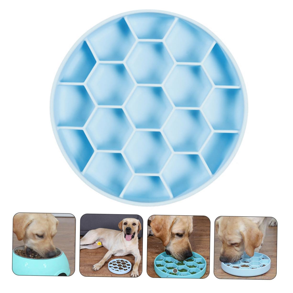 SUPVOX Comedero Lento para Perros de Silicona Diseño Redondeado y Sujeción Antideslizante para Reducir Hinchazón