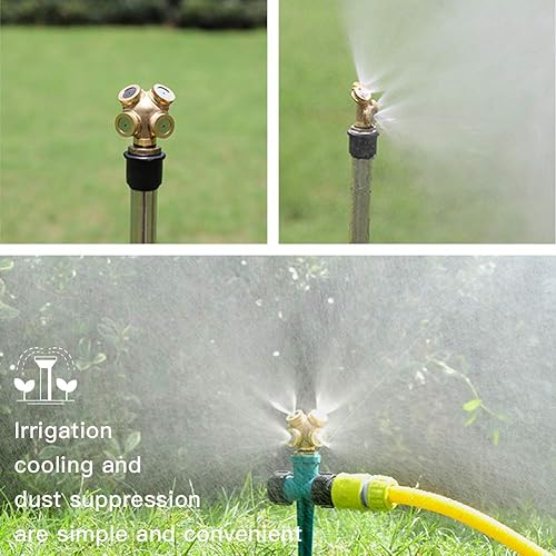 Miniatura 3 de Feelers Boquilla de pulverización de latón, 12 pulgada BSPF 4 agujeros atomizador rociadores de jardín sistema de riego agrícola adaptador de