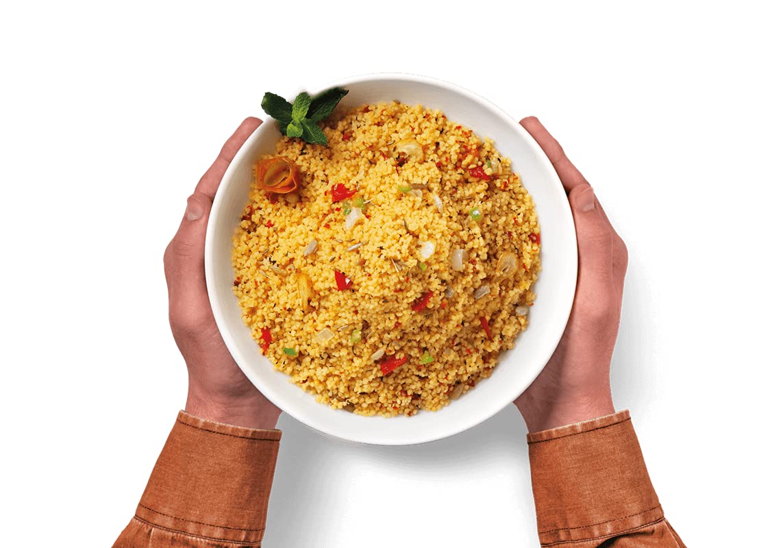 Trevijano Cuscús Marroqui con verduras 1 paquete - 10 oz | Vegano | Sin sal añadida - Sin aditivos Vegetales deshidratados | precocidos | sin OMG