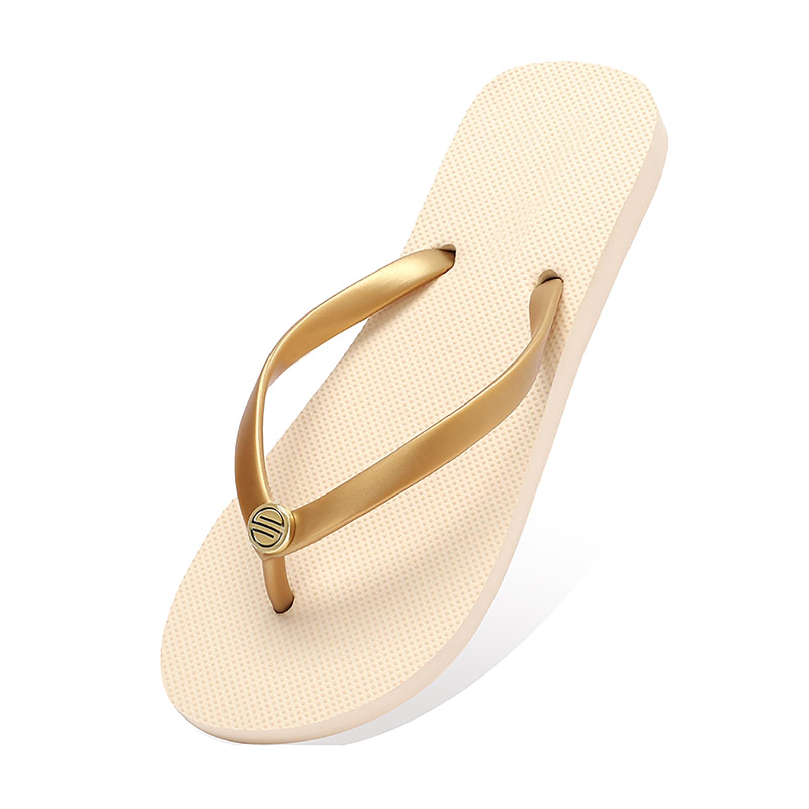 Women's Lace-Up Flat Flip Flops Fashionable Round Open Toe Flat Slip-On Thong Slide Sandals for Summer Beach Parties Slipper