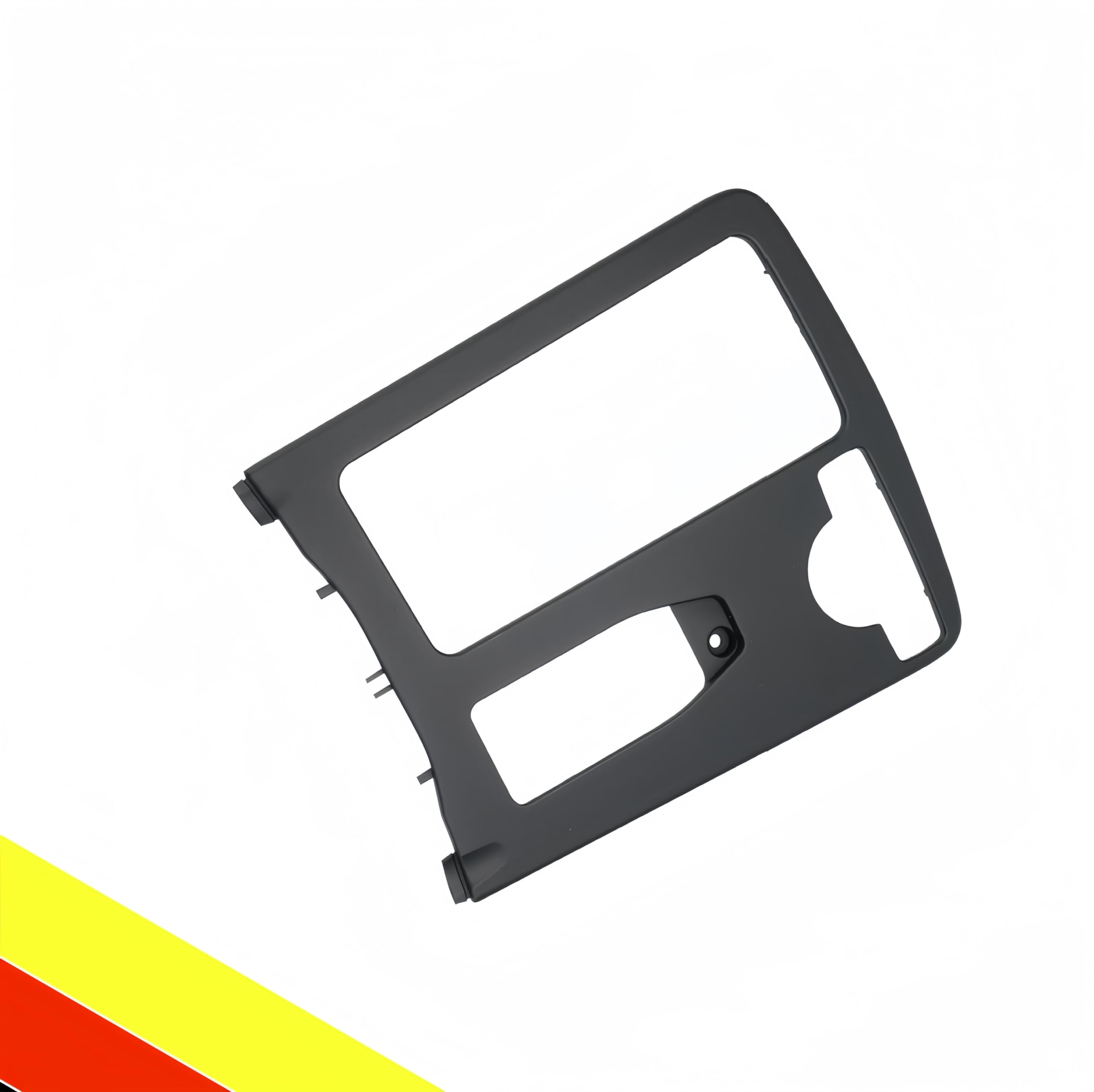 POETRYXIAO Rivestimento del telaio del portabevande della console centrale per Mercedes Classe C W204 A2046807607905, rivestimento decorativo per auto (nero)