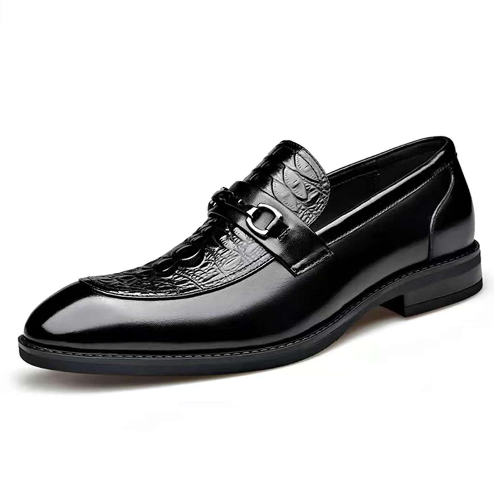 Scarpe Mocassini da Uomo in Pelle | Classici, senza lacci, a Punta, Leggeri, Antiscivolo, Ballo di fine Anno, Formali, sposa