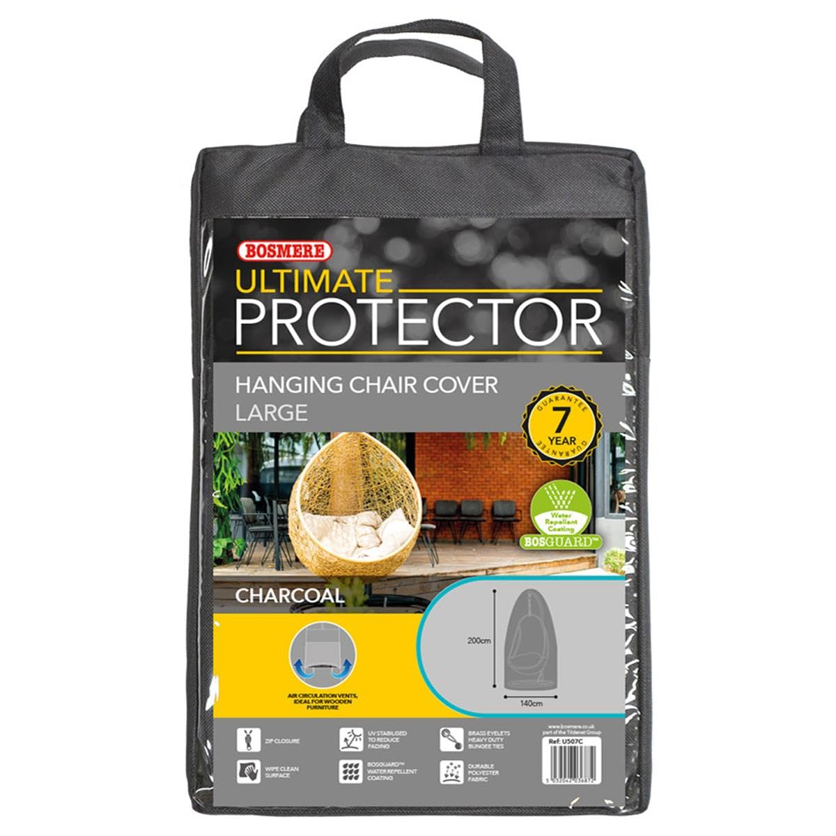 Bosmere Ultimate Protector Hanging Chair Cover Large Charcoal U507C