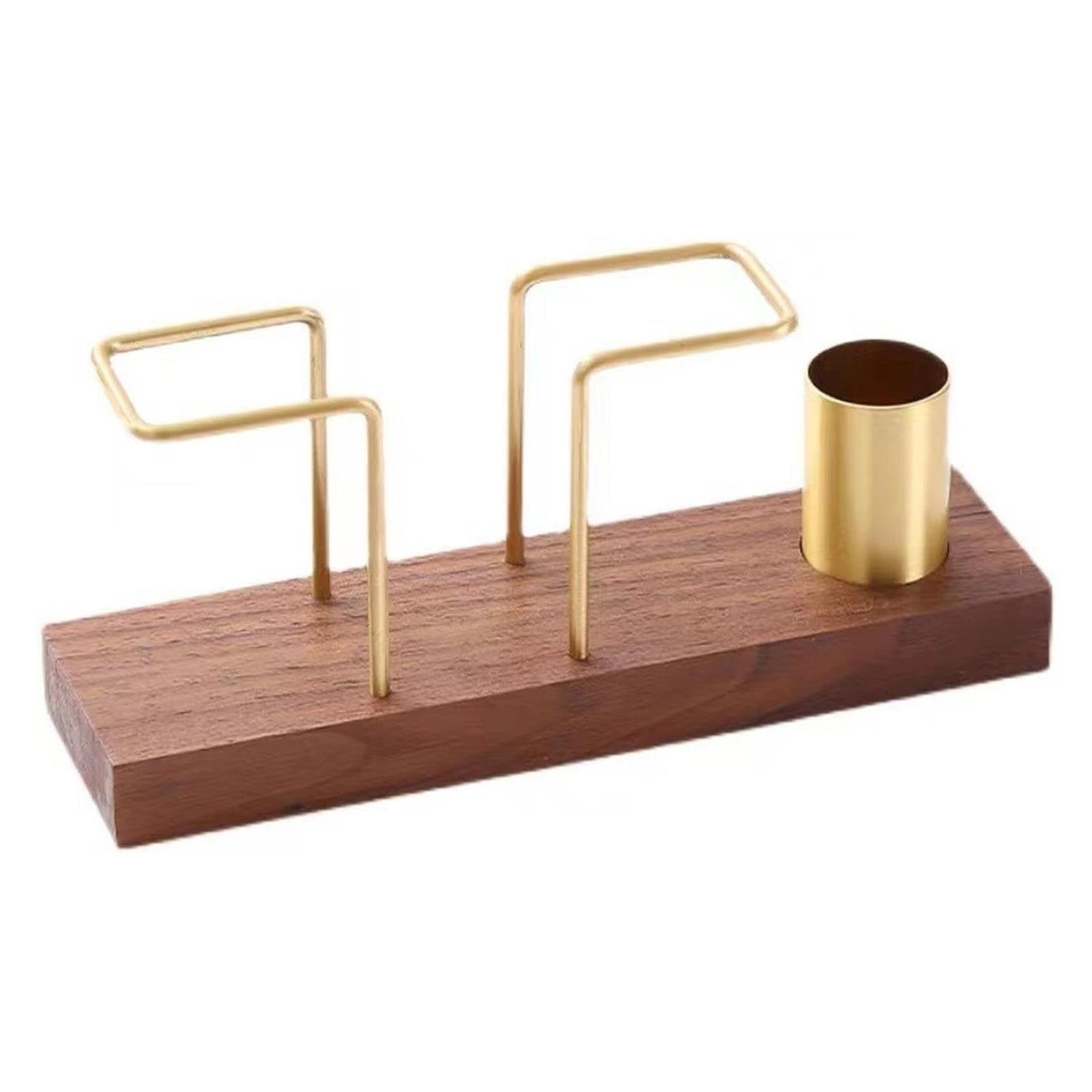 Servilletero De Hierro Y Madera Maciza for Escritorio, 2 Uds para Bar
