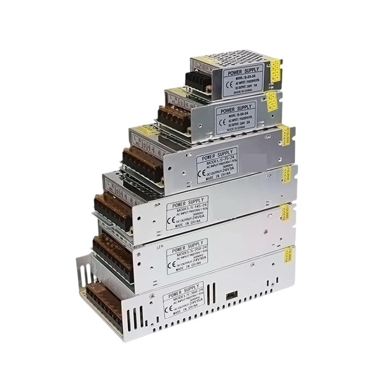Fuente de alimentación conmutada DC 5V 12V 24V 36V 48V 60W 360W 600W 800W 1000W Transformador AC 110 220V Adaptador SMPS for Tiras LED(5V 20A 100W)