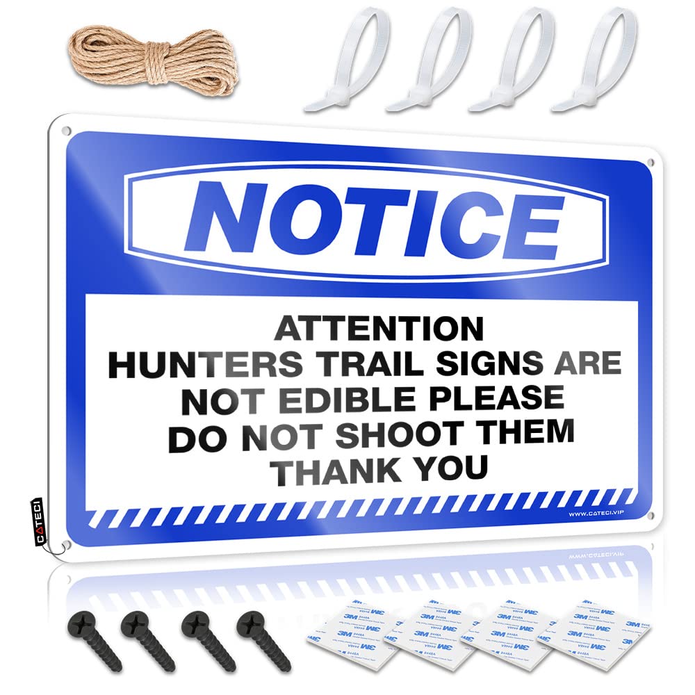 Tin Signs For Man Cave Notice Attention Hunters Trail Tin Sign Tin Signs Funny Vintage Funnymetal Sign(30X40CM)