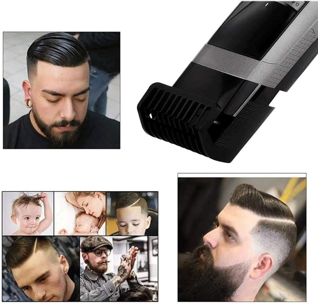 Rechargeable Hair Clipper, Men's Washable, Professional Blade, Adult Shaving (Black)