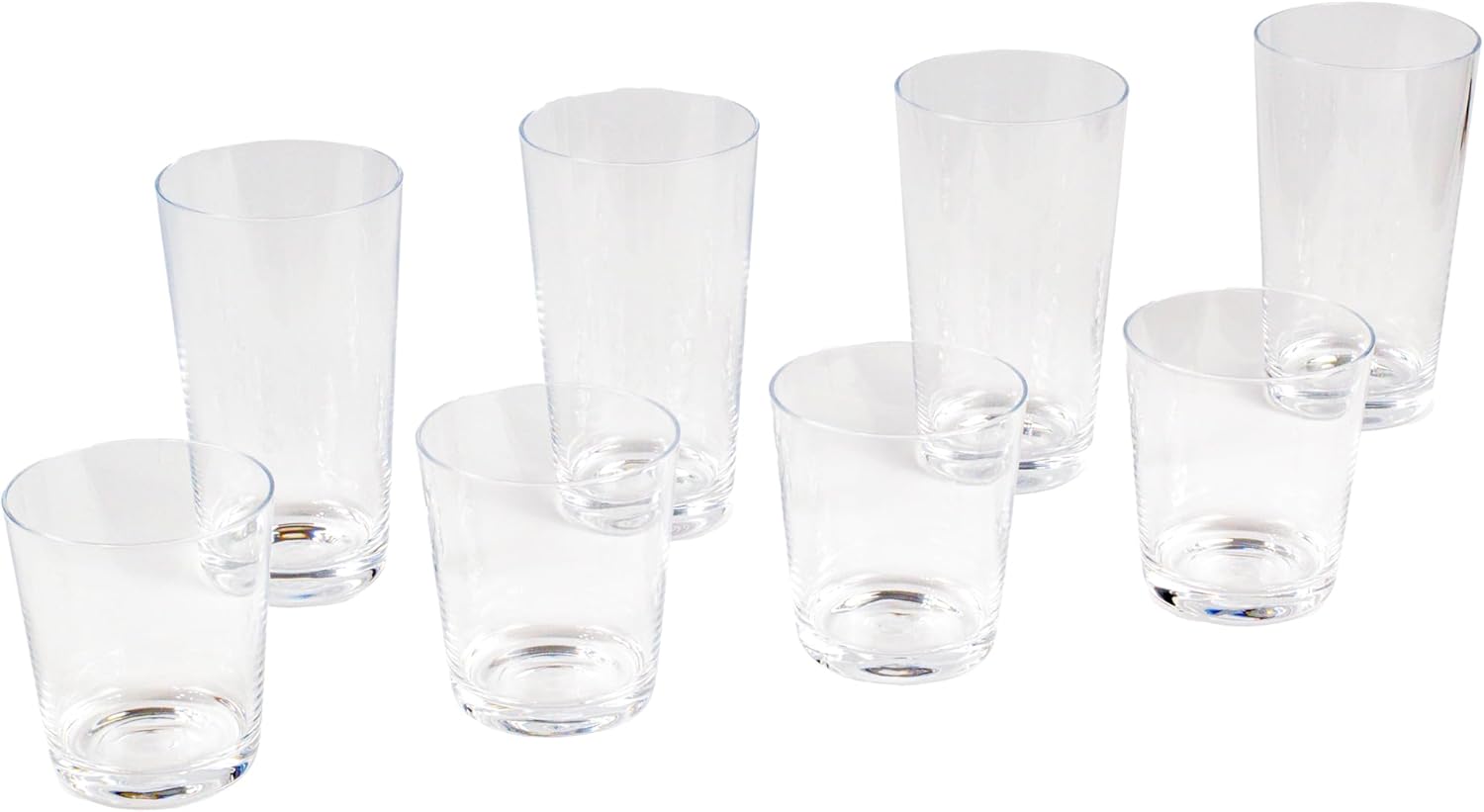 Simple Acrylic Drinkware Set - Green - Set of 8