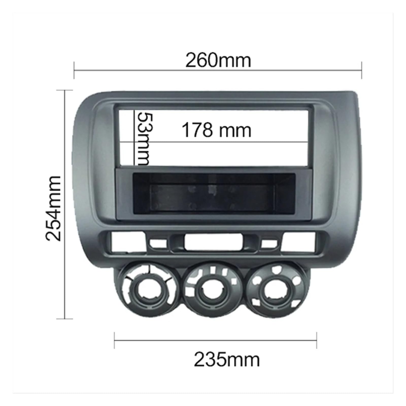 Mascherina Autoradio Cornice Stereo per Fit per Jazz per City 2002-2006 2007 2008 Autoradio Fascia LHD One DIN Dvd Stereo CD Pannello Installazione Trim Kit Cornice Lunetta