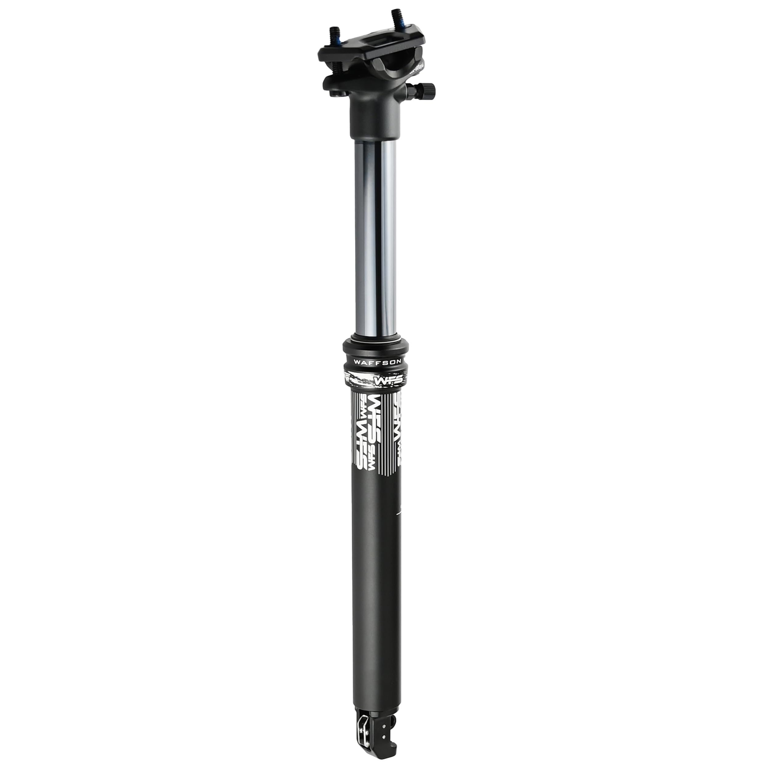 WFS Strata Air Adjustable Suspension Internal Routing 27.2mm x 390mm Dropper Post, Aluminum Alloy Seatpost for Mountain Bike, Road Bikes, MTB, Black