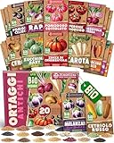 ZenGreens® - Set di Semi di Ortaggi Antichi bio (20 pezzi) - 20 Semi di Ortaggi Antichi per Coltivazione Facile in Giardino, Balcone o Serra - Semi da Piantare - Sementi