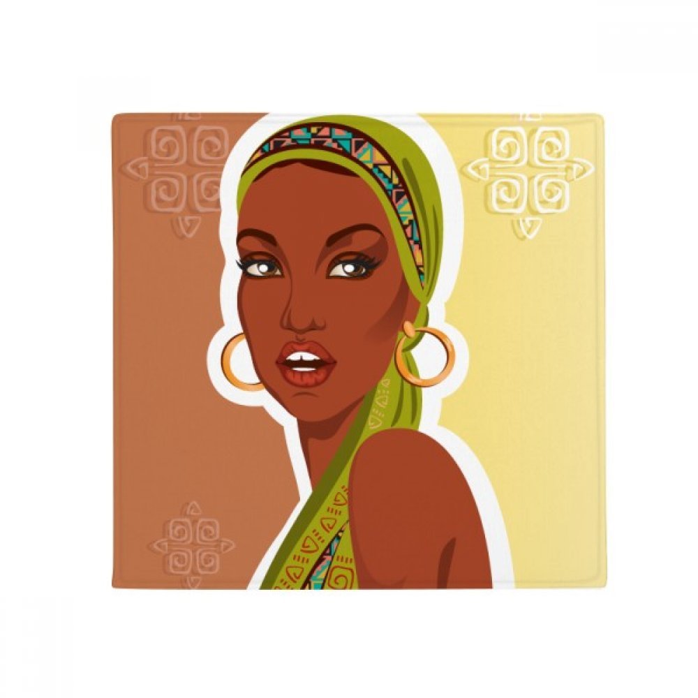 Tapis femme africaine noire 80x80 multicolore cuisine entrée