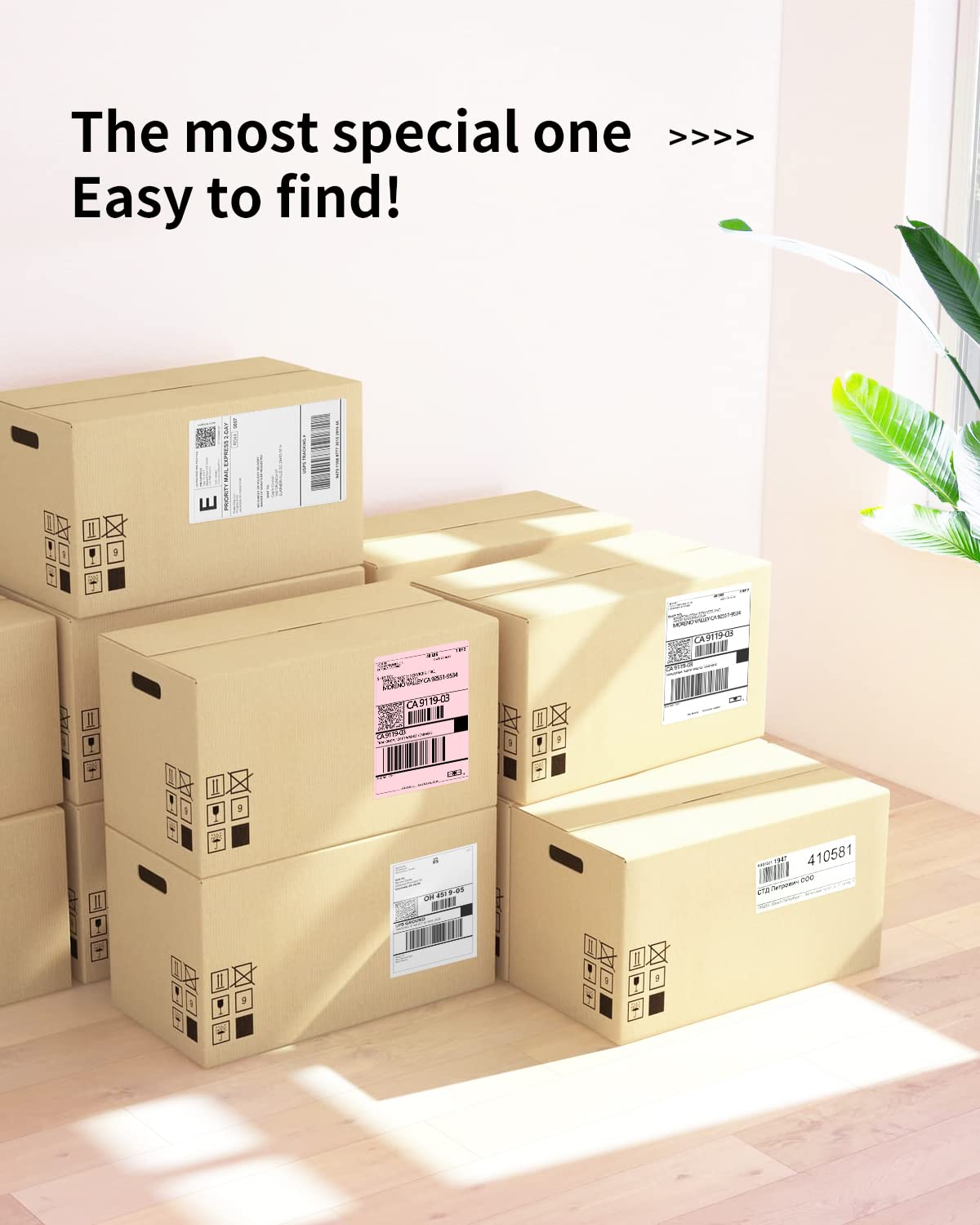 JADENS Lot de 250 étiquettes thermiques d'expédition directe compatibles avec JADENS Munbyn, IDPRT, Rollo, papier pour petites entreprises, rose