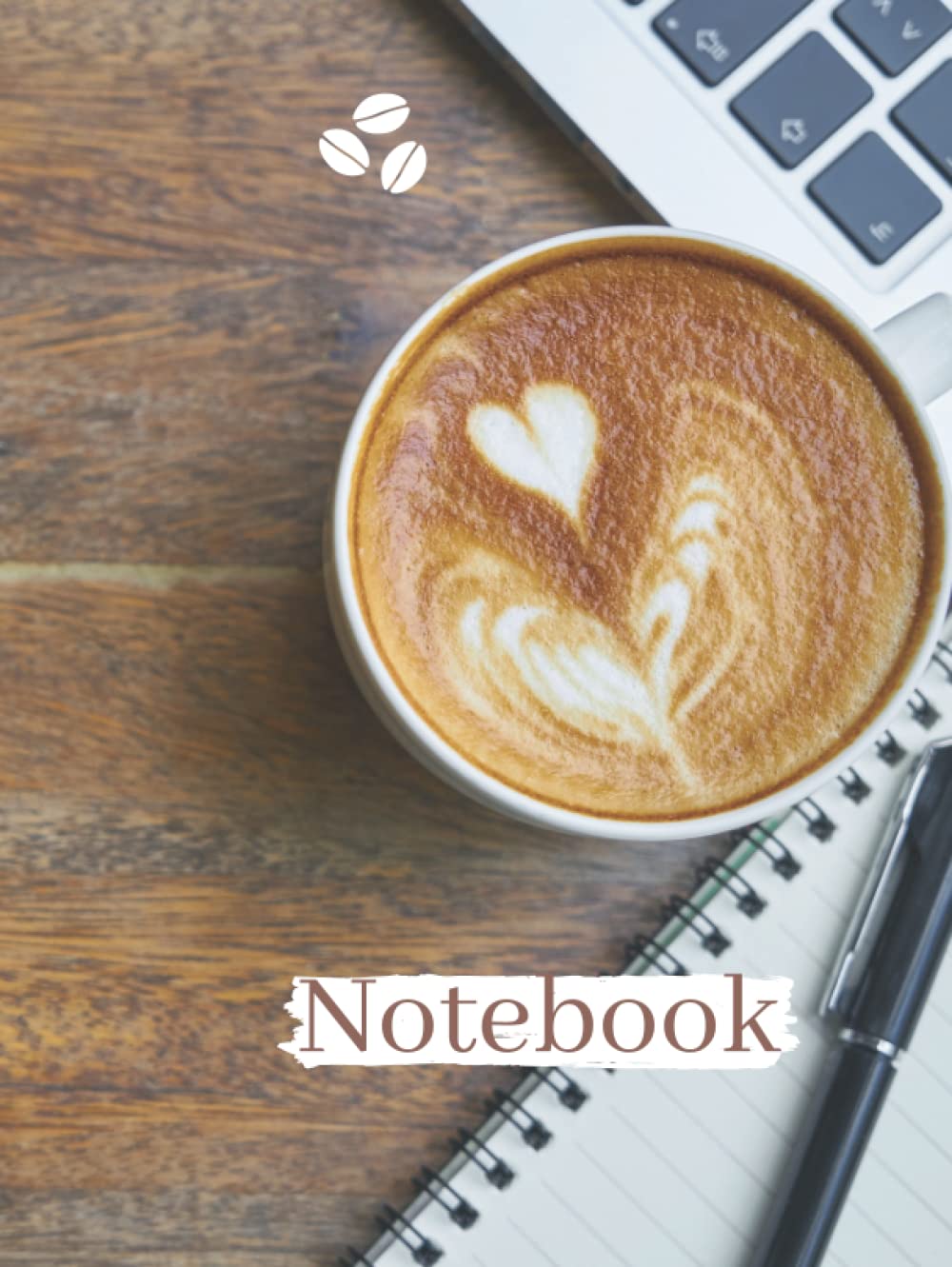 Coffee Lover Notebook ligné grand format pour journal de bord quotidien