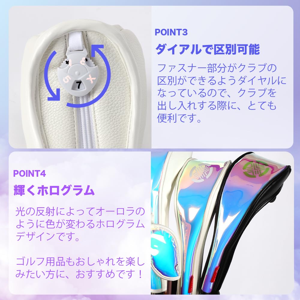 TECH SKIN ホログラム ウッド ユーティリティ覆い ドライバー覆い ゴルフ おしゃれ ウッド覆い 耐久性 衝撃吸収 TPU素材 華やか (ブラック) Amazon.co.jp: TECH SKIN ホログラム ウッド ユーティリティ覆い