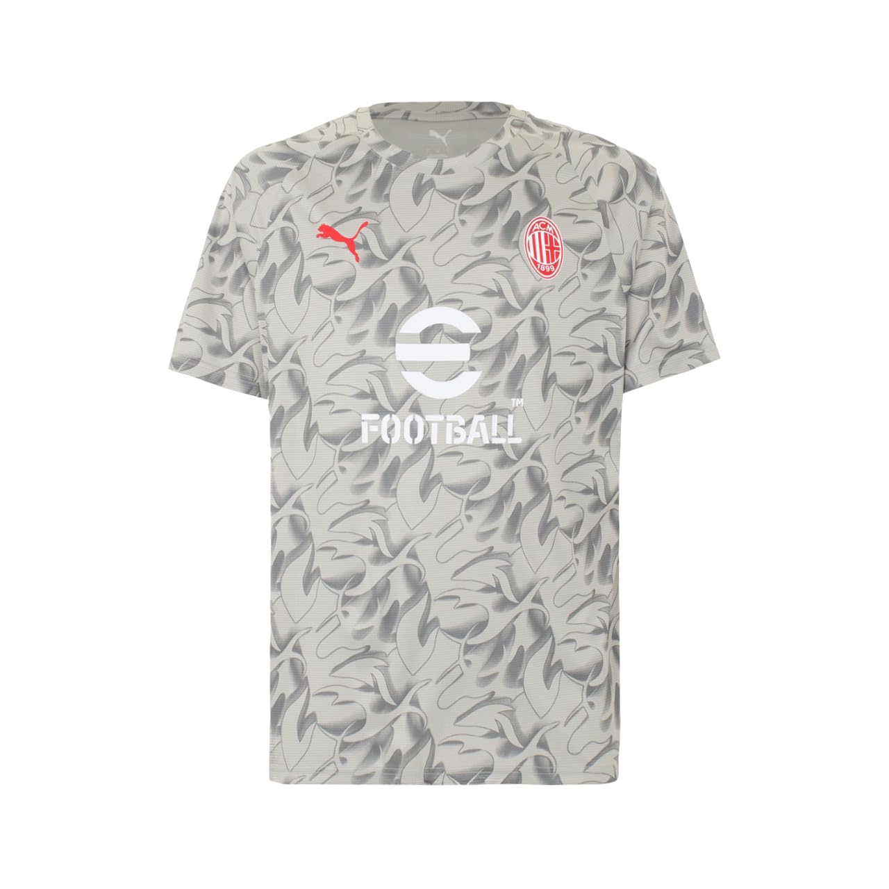 A.C. Milan Prematch-Trikot 2025/26 – Unisex, Grau, Größe S (Offiziell)