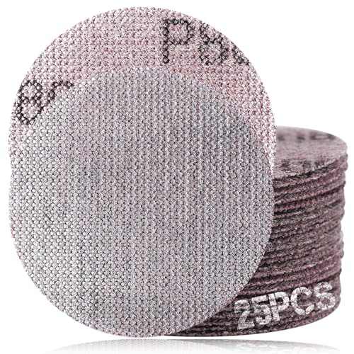 SPEEDWOX 3-Inch 80 Grit Mesh Abrasive Dust Free Sanding Discs, Virtually Dust-Free, Box Of 25 Discs