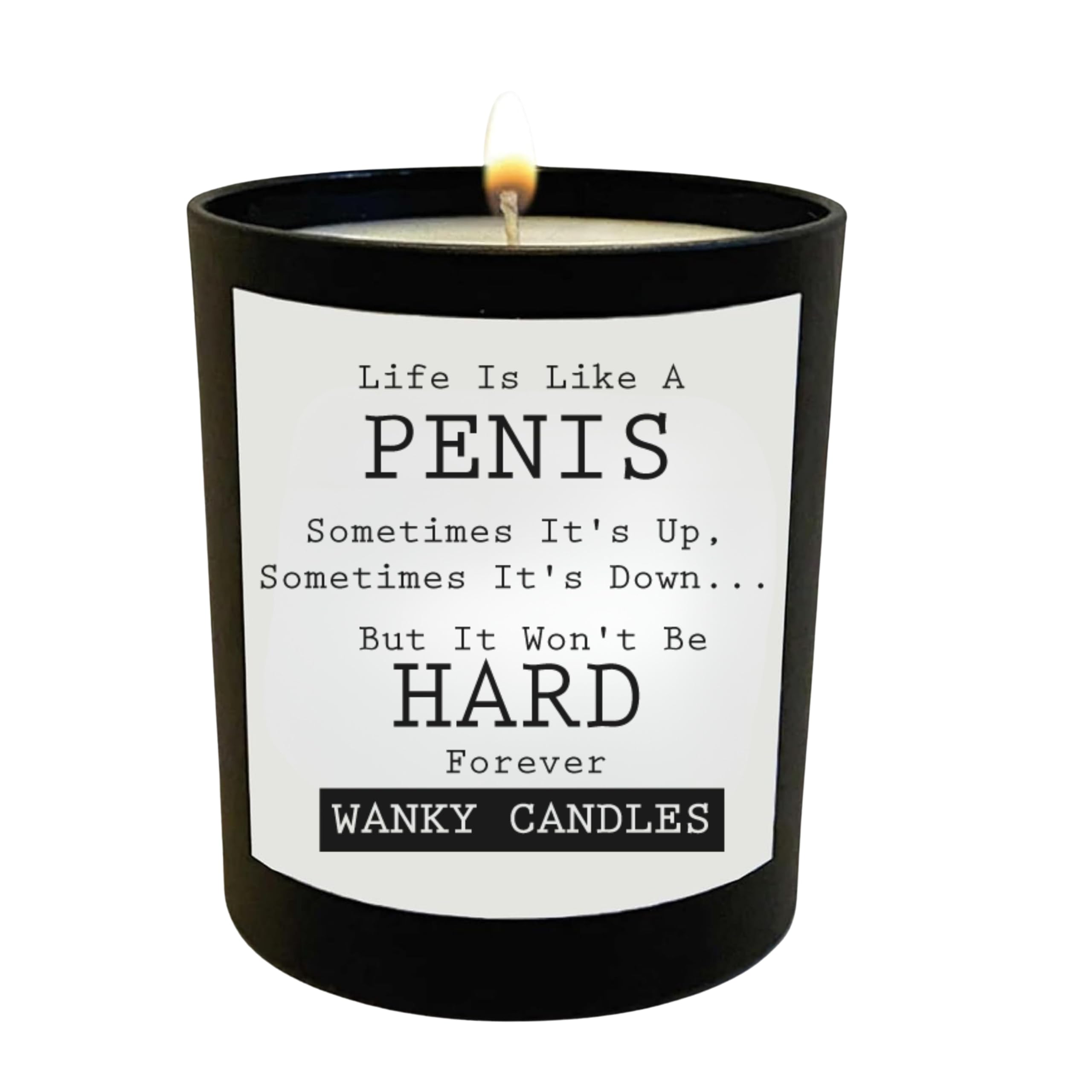 Funny Rude Candle for Her Offensive Gift Alternative Cheeky Sweary Black Jar Soy Wax Candle Strong Scent Humour (Life is Like)