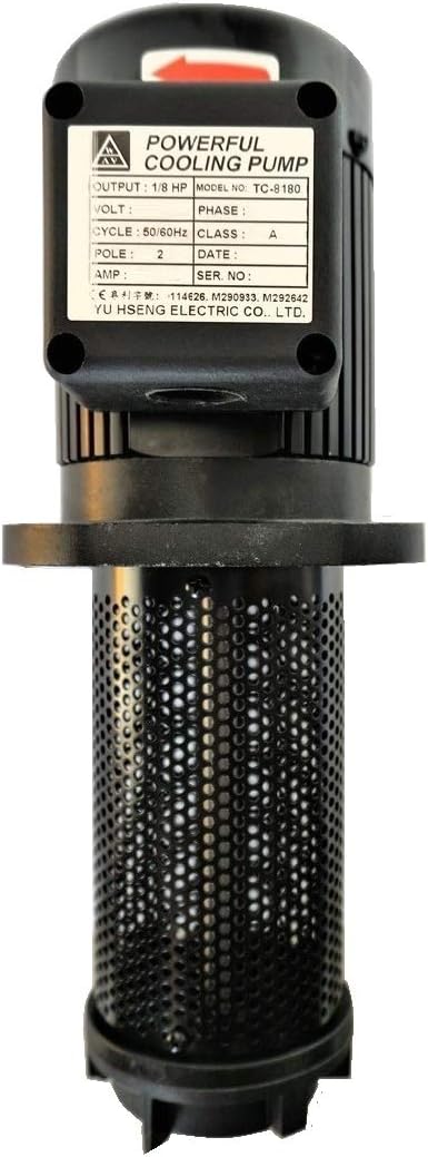 1/8 HP Lathe BandSaw Machine Tool Circulation Coolant Pump, Immersion Length 180mm (7") NPT 1/2" thread, Three 3 Phase 240/480V