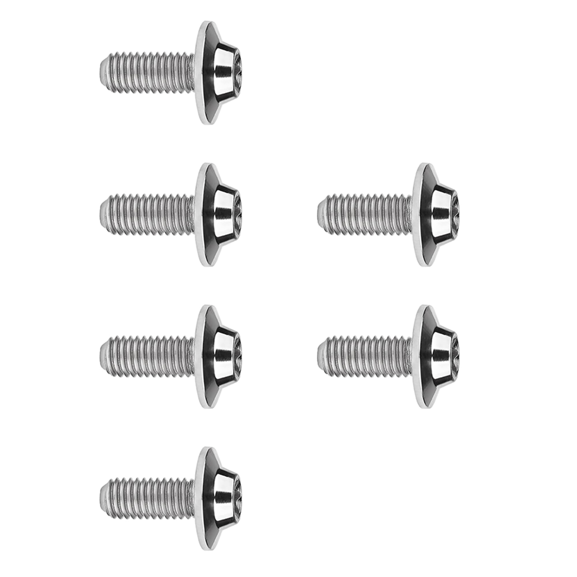 DWAMMEBRS Bolt M5 M6x10 12 15 20 25 30 35mm T25 T30 Torx Head Screw Pack of 6(Titanium,M6x15mm)
