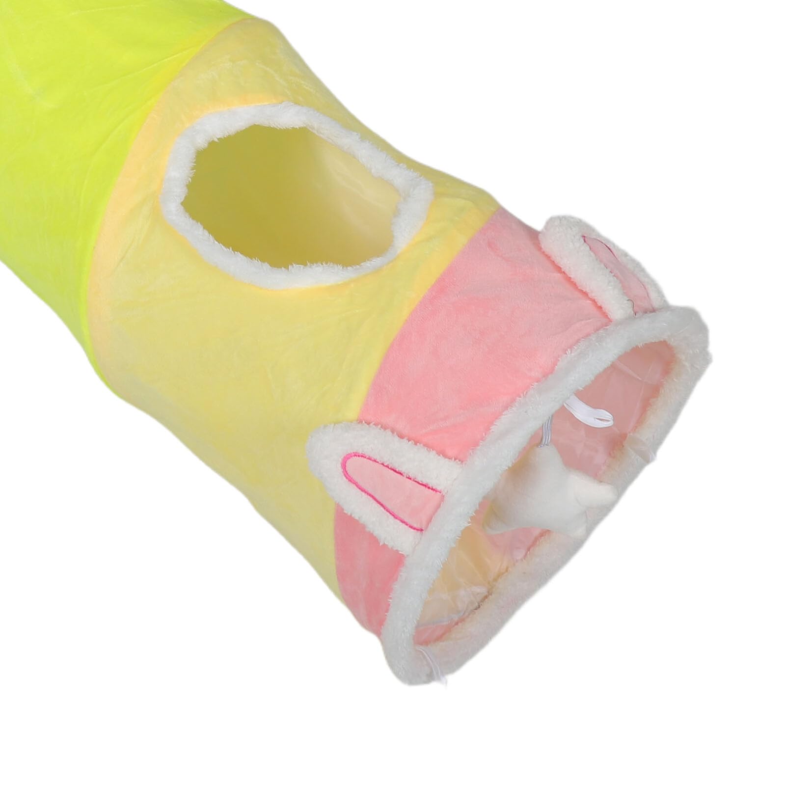 Hemobllo Tunnel Pieghevole per Gatti Effetto Fruscio Giocattolo Interattivo per Esercizio e Gioco Indoor Tubo Multifunzionale Orecchie di Gatto Resistente per Animali Domestici