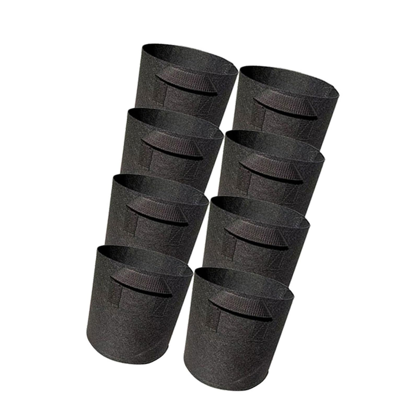 Snorvixre 8Pcs Grow Bags for Aquatics Plant Vegetables Thickened Nonwoven Planter with Handle Foldable Portable Fabric Plant Bags with Handle