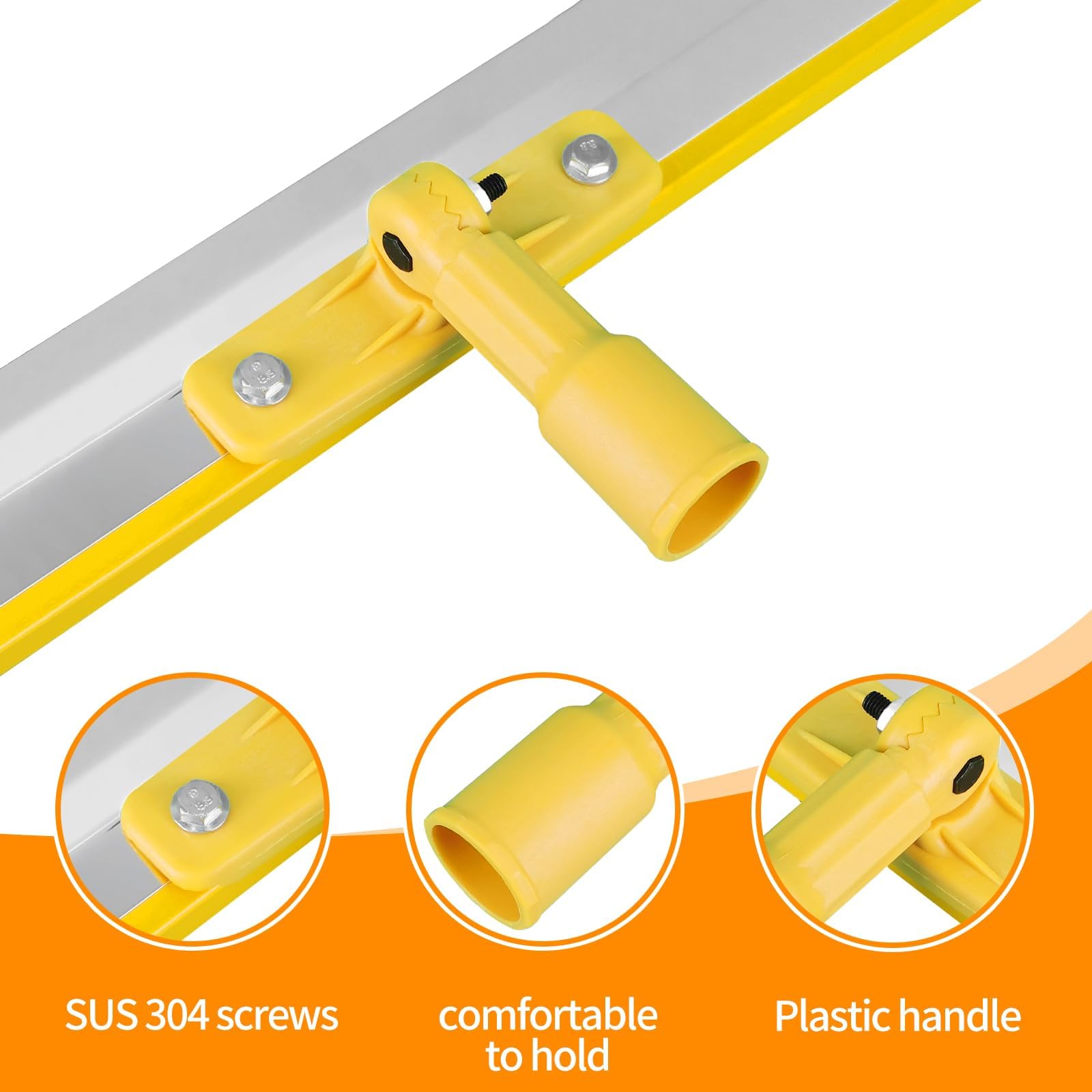 Noliven Upgraded Self Leveling Concrete Tool Kit - Spiked Roller, Paint Roller, Spiked Shoes, Self-leveling Nail, Gloves, Stainless Steel Scraper and Leveling Rake for Epoxy Floor and Cement - 5