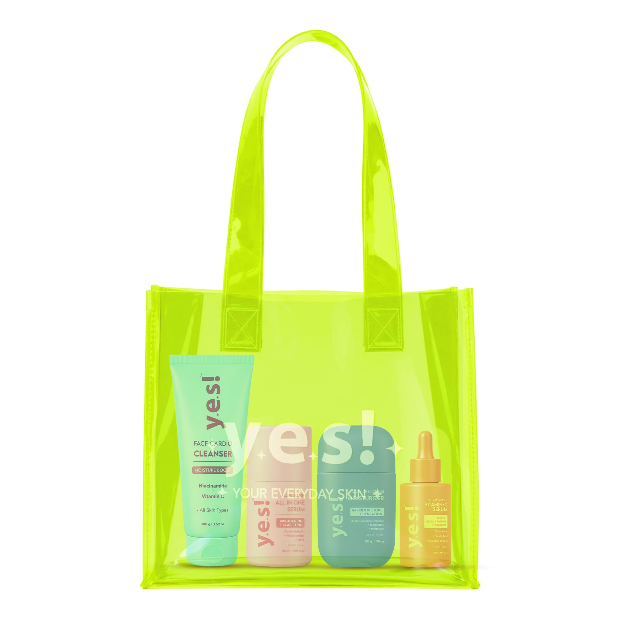 Yes! Transparent Neon Jelly Bag Waterproof Cosmetic Pouch Makeup Organizer Bag Green Pack of 1-image-15