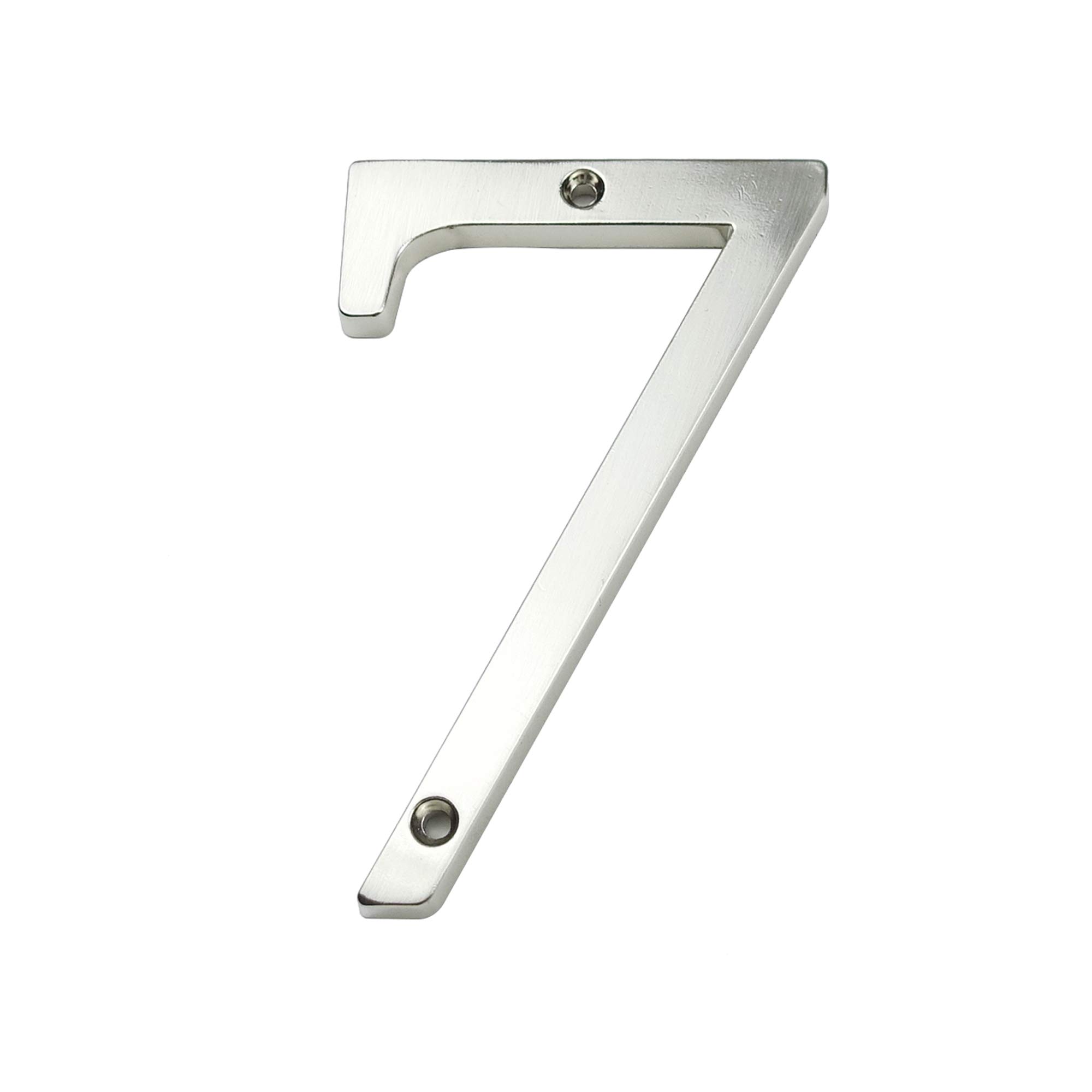 Hasware Silver House Number Sign 4 Inch (10 Cm) Modern Door Numbers Signage Plaque Street Home Address Numerals Zinc Alloy (7, )