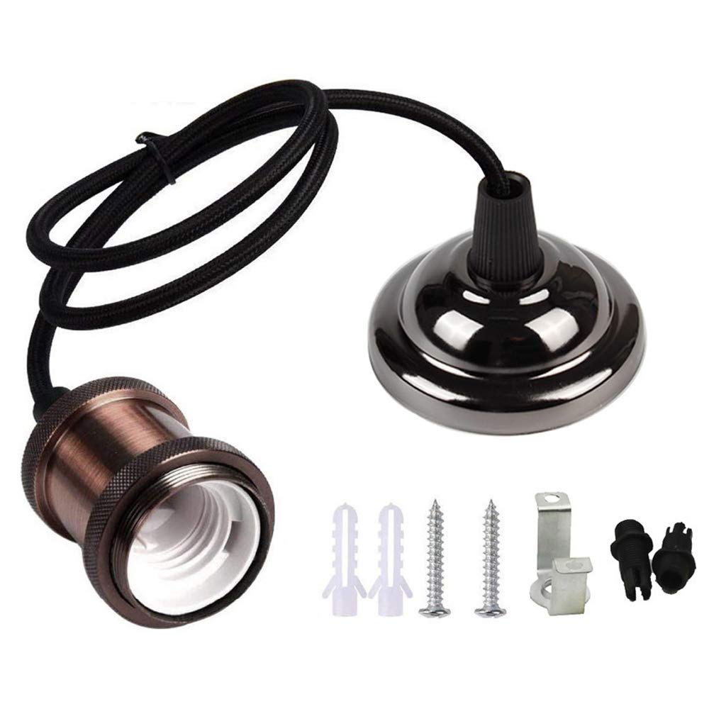 Buy Industrial Pendant Light Single Vintage Socket E26/E27 Lampholder