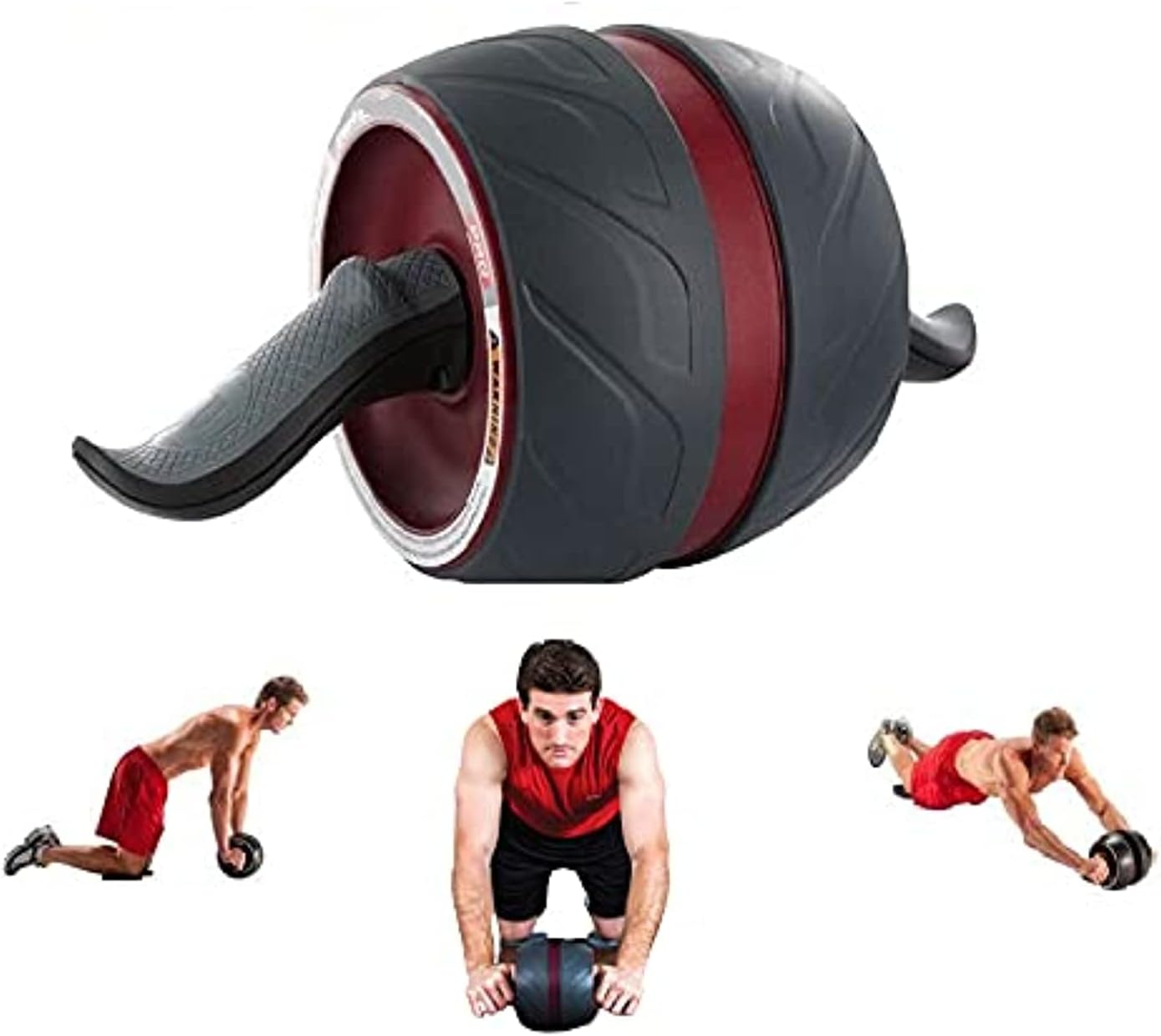 Marshal Fitness Ab Power Wheel Roller Crossfit Home Gym Abdominal Exercise Workout Equipment for Body Building Fitness Muscle Trainer Multi color- Mf-0058