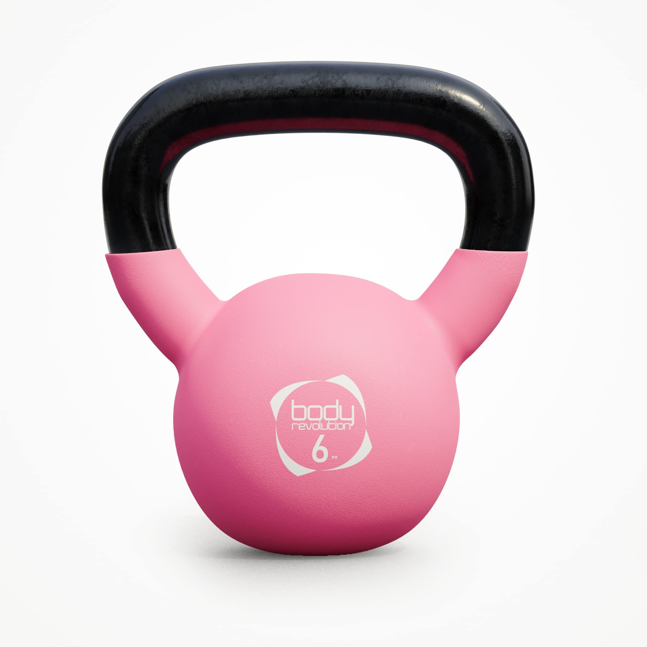 Body Revolution, kettlebell in neoprene, in ghisa rivestita in gomma (da 2 kg a 24 kg), 6 kg