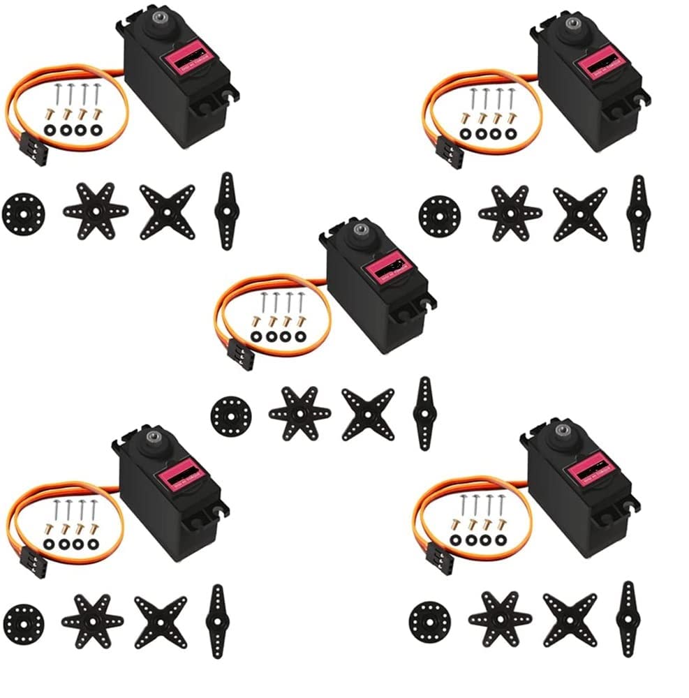 Lot de 5 servomoteurs numériques en métal pour voiture intelligente robot bateau RC hélicoptère