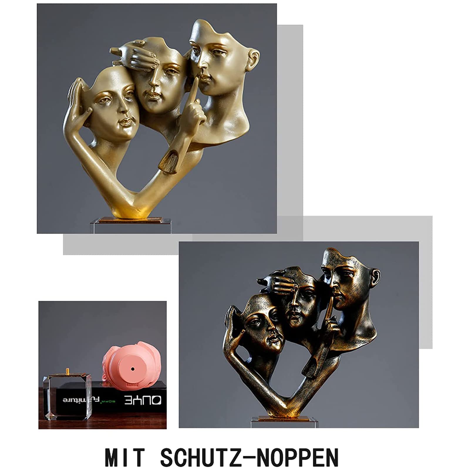 Abstract Art Sculpture Deco Busto Facce Decorazione di Resina Maschere Decorazione Statua Decorazione Soggiorno Ufficio Bar caffè Ingresso Statue e sculture,Bronzo