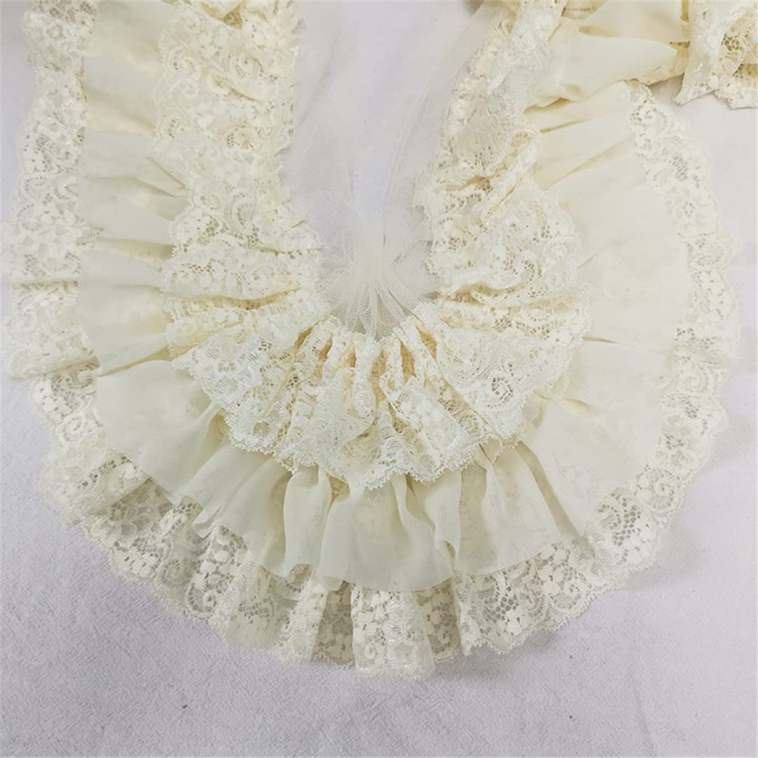 SHTGOI 2 yards ruches lint organza ruches kanten boord transparant geplooid kant trim glanzend chiffon tule ruches kantboord om te naaien voor tassen kostuumdecoratie paars 13 cm