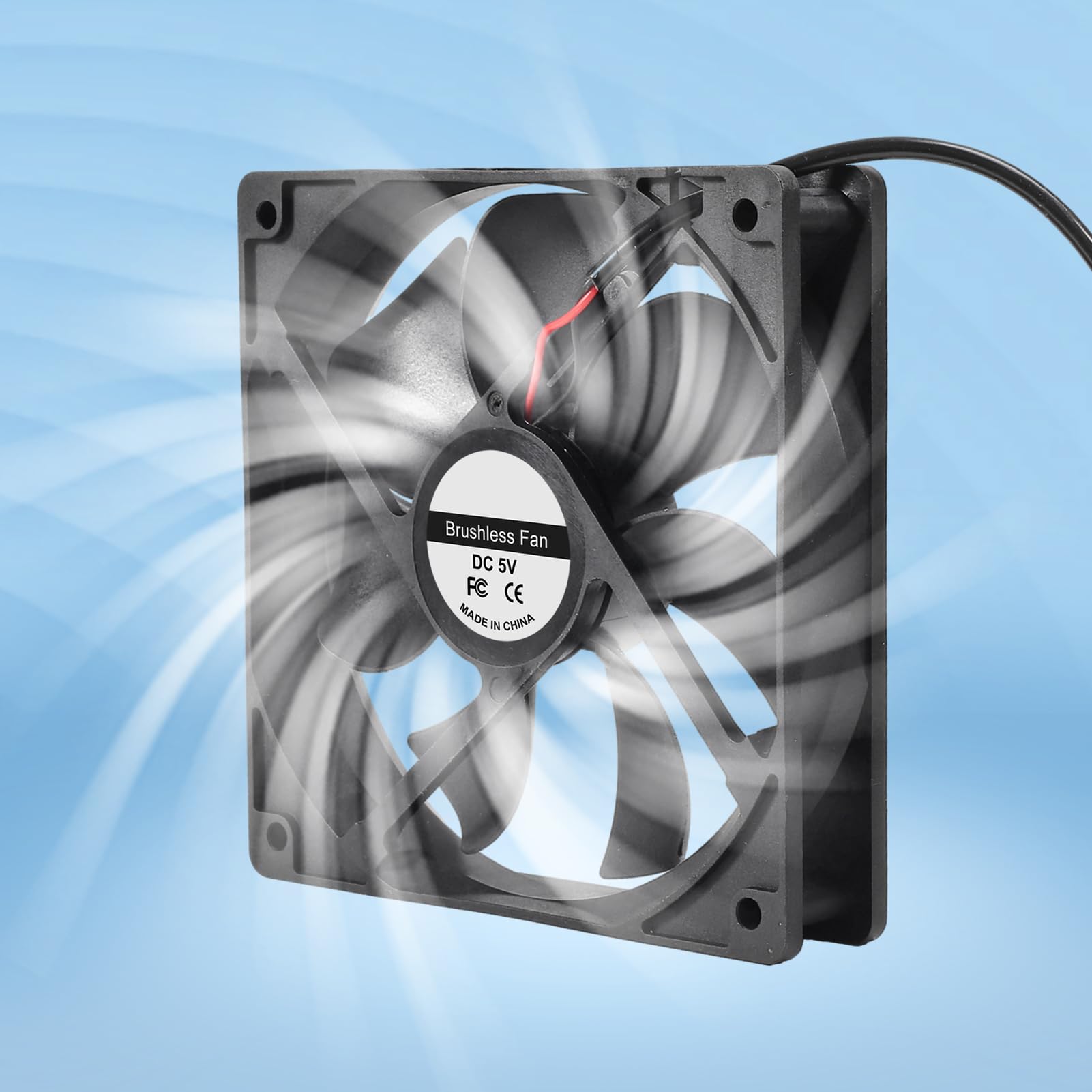 DORHEA 2PCS 12025 Fan 120x120x25mm DC 5V 120mm x 25mm USB Brushless Cooling PC Fan - Image 4
