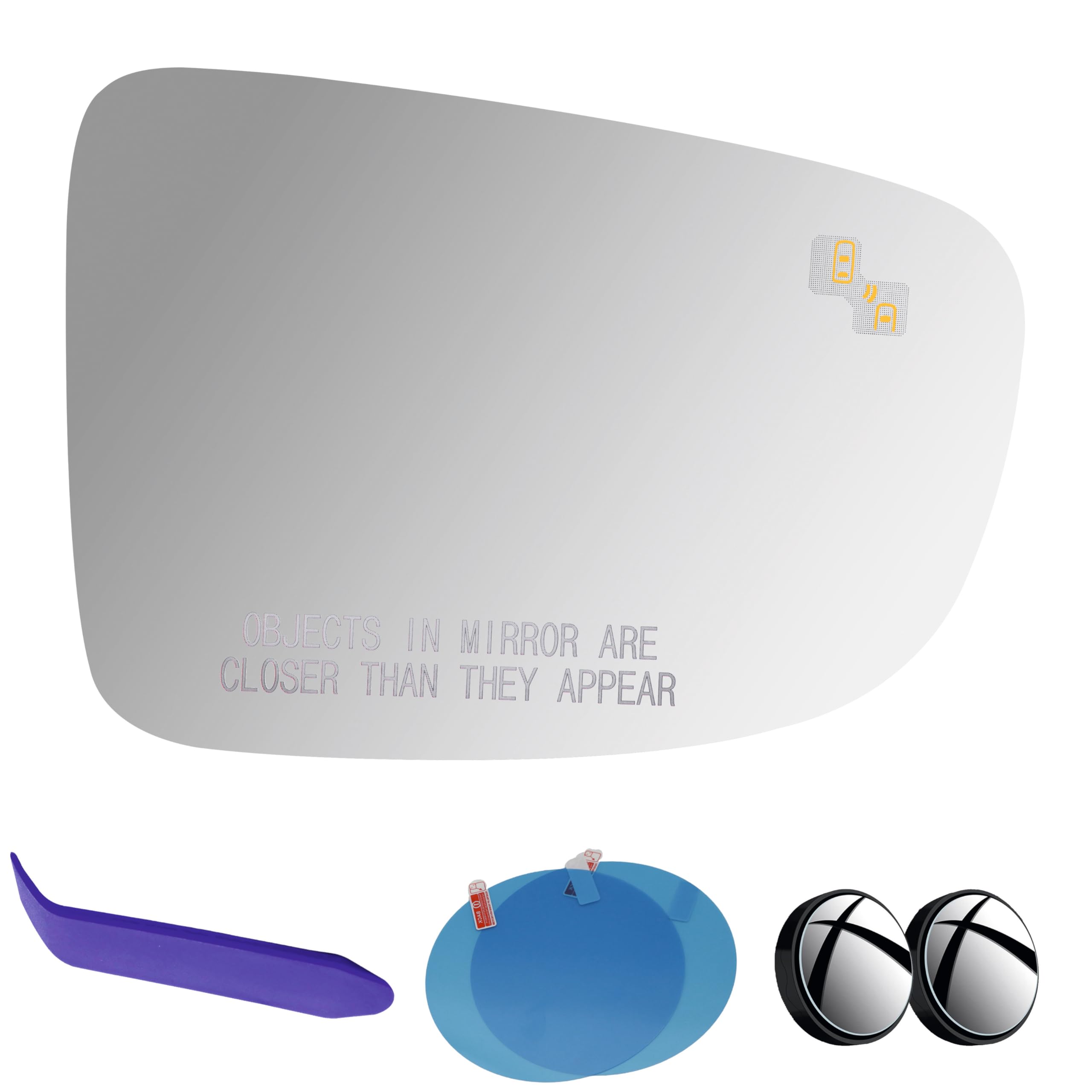 EAP Passenger Side Mirror Glass Compatible with Mazda 3 2014-2018 (Japan Built Only, VIN Starts with JM1), Mazda 6 2014-2021, Heated With Blind Spot,