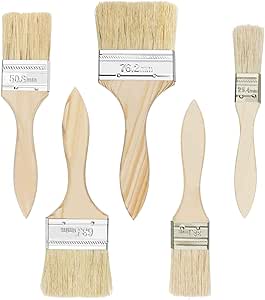 28-teiliges Flachpinsel Set - 12/25/38/50mm Breite, Holzgriff Für Farbe & Handwerken