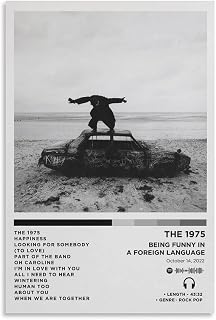 The 1975年ポスター 外国語で面白くなる アルバムカバー 面白いの絵画ポスター 印刷 壁アート 油彩画 モダン 誕生日ギフト すぐに掛けられます24x36inch(60x90cm)