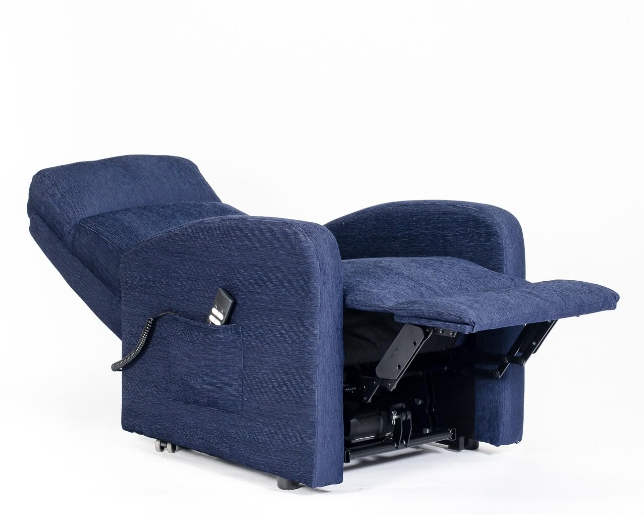 POLTRONE ITALIA Poltrona Relax Elettrica 2 motori, reclinazione indipendente schienale pediera seduta indeformabile microfibra elevabile alzapersona anziani disabili Blu
