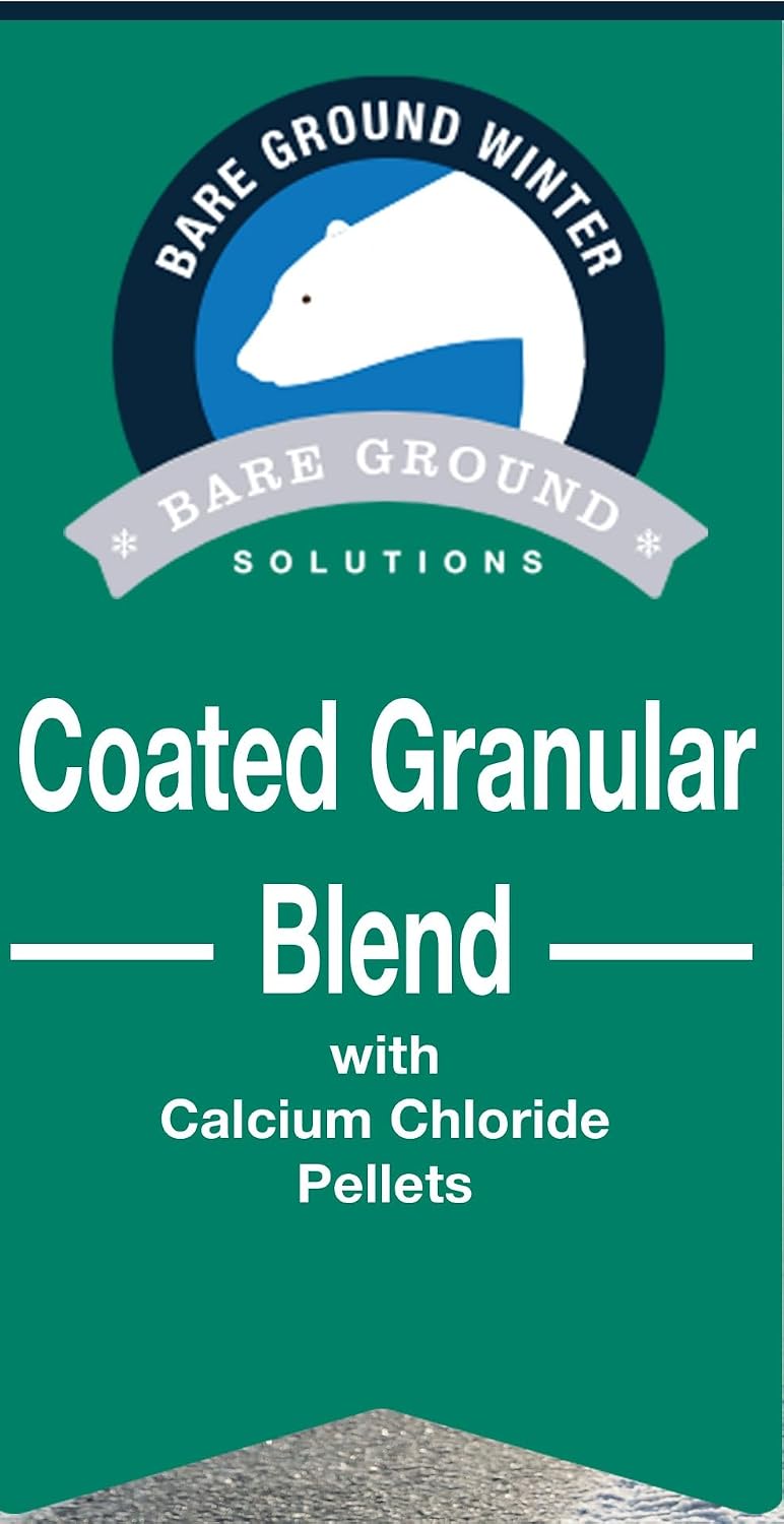 Bare Ground BGCSCA-2000 Tri-Blend Coated Granular Ice Melt with CaCl2 Flakes in a Skidded Sack, 2000 lb
