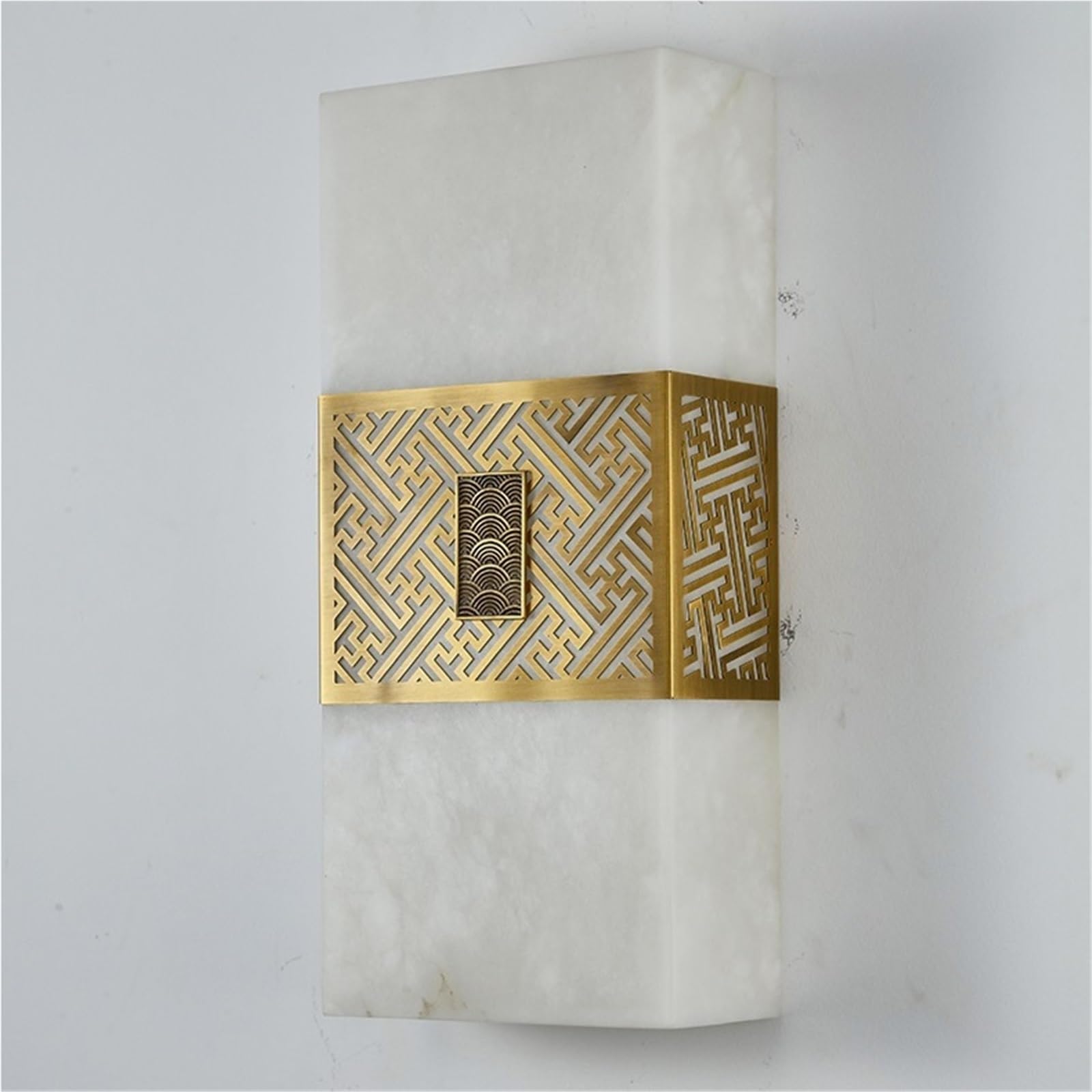 Applique da parete Lampada da parete in marmo moderna e semplice con base in rame, lampade for la decorazione d'interni